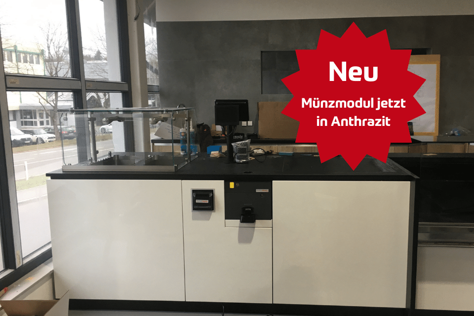 PerfectMoney Münzmodul des Bezahlautomaten UT 822 und UT 824 auch in Anthrazit erhältlich.