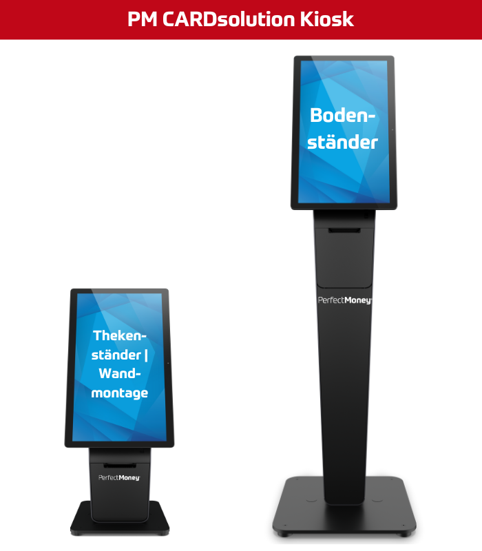 PerfectMoney Kartenzahlungs-Kassenplatz CARDsolution Modell Kiosk