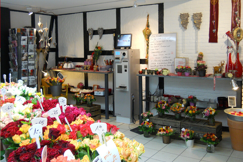 Einbaubeispiel des REC 210 – Blumenladen